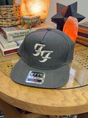Foo Fighters FF Logo Gray OTTO Snapback Hat Band Merch NWOT